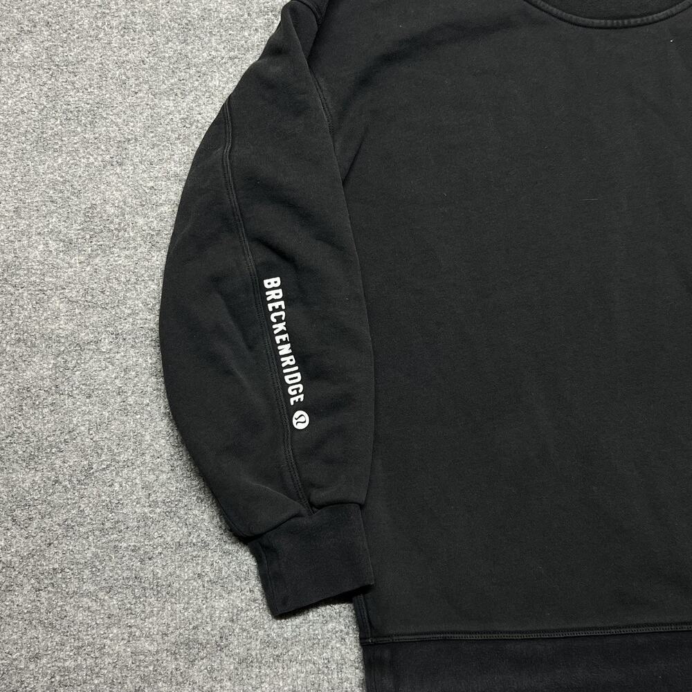 Lululemon Sweatshirt Womens 2XL Black Fleece Crewneck Breckenridge Ski Graphic - Picture 2 of 8